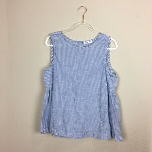 BeachLunchLounge | Pinstripe Tank Back Button Down